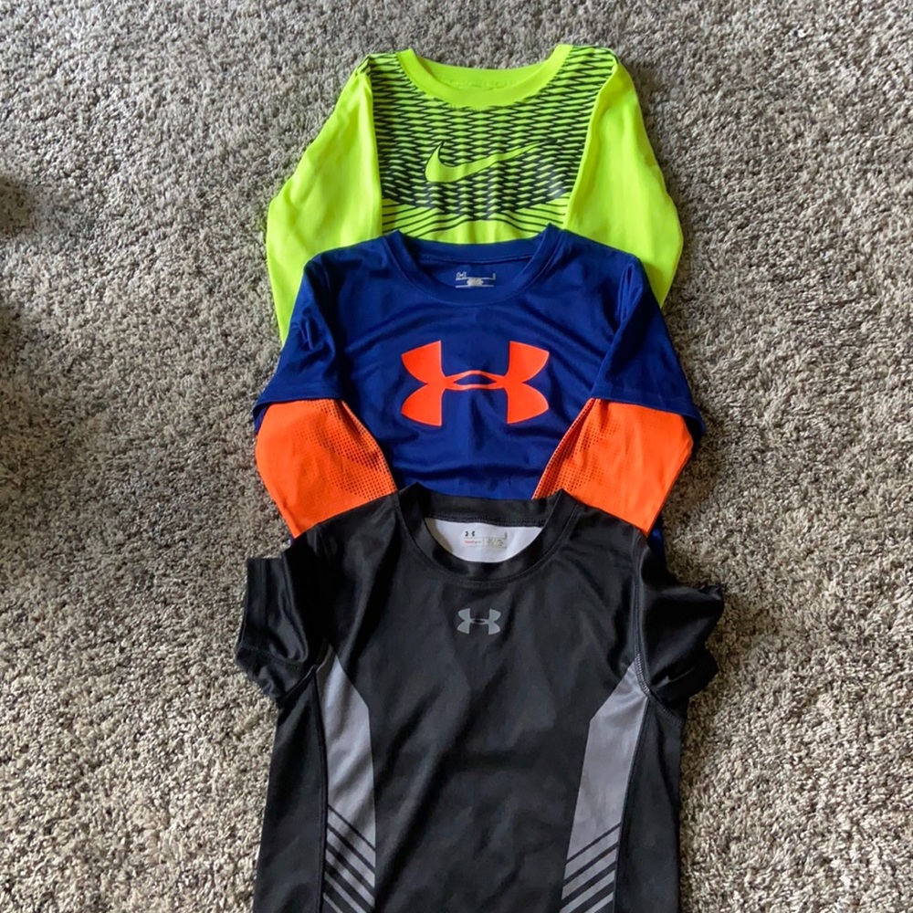 3 Boys UA and Nike shirts